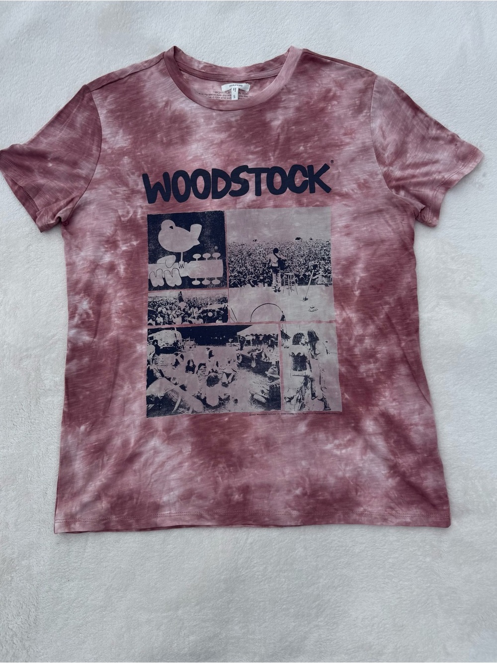 Maurices Pink Tie-Dye Woodstock Graphic Tee